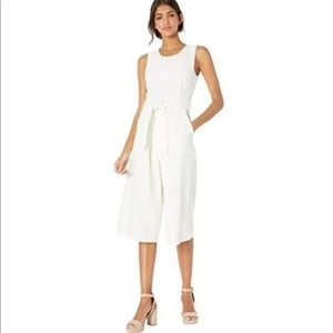 Bishop + Young white Culottes crop jumpsuit sm